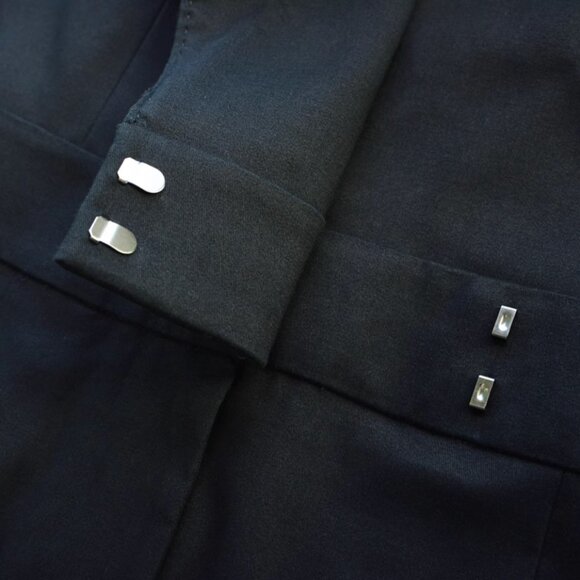 REISS Ophelia Atelier Cotton-Blend Tailored Maxi Dress UK10/US6 Black - Picture 11 of 11